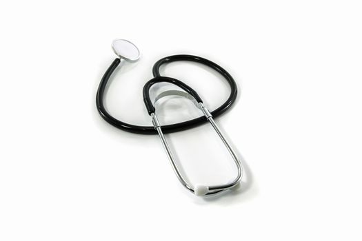 Studio shot of a Medical stethoscope isolated on white