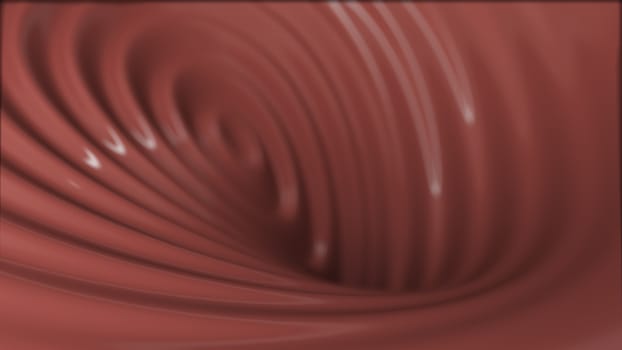 3d illustration of a wavy chocolate liquid. Extremely shallow depth of field.