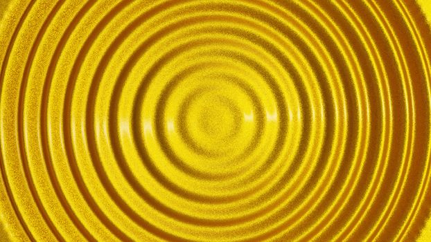 3d illustration of top view of a wavy golden liquid.