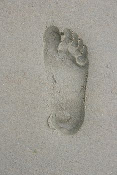 A Human Footprint in the sand