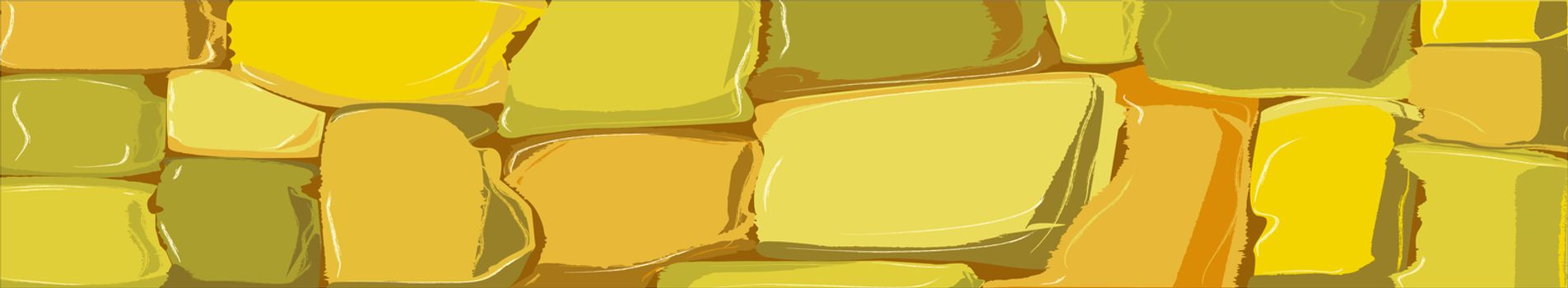 A yellow stone wall drawn in a cartoon style as a web site computer banner background