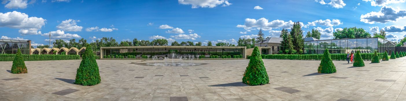 Anenii, Moldova – 06.28.2019. Castle Mimi Winery Factory and Resort in Moldova, on a sunny summer day