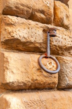 Facade detail of Medici home. Powerful Tuscan Dynasty. Florence, Tuscany, Italy.