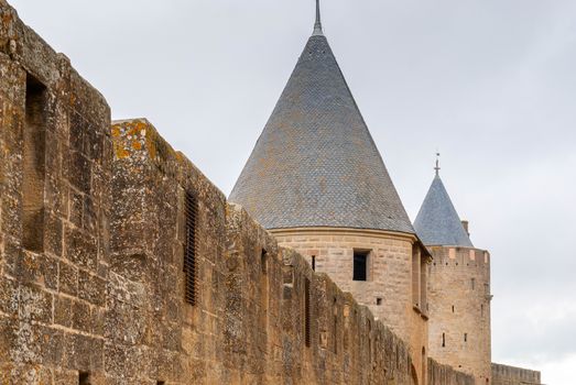Medieval Castle Carcassonne, Aude Occitanie in the South of France