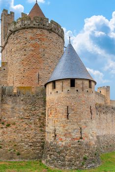 Medieval Castle Carcassonne, Aude Occitanie in the South of France