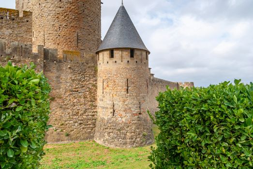 Medieval Castle Carcassonne, Aude Occitanie in the South of France