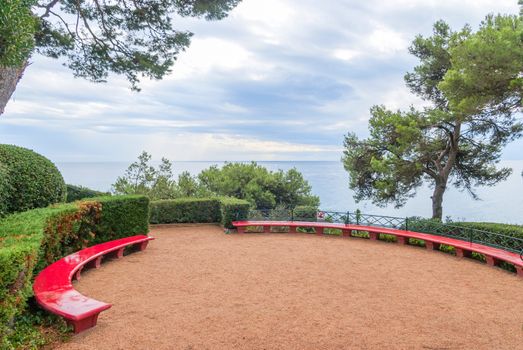 Sea view from Santa Clotilde gardens, Catalonia. Spain