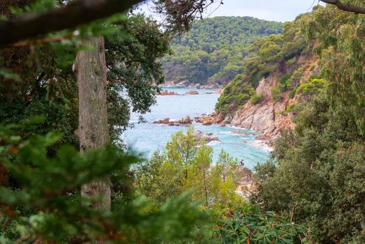 Sea view from Santa Clotilde gardens, Catalonia. Spain