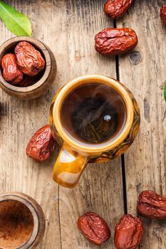 Medicinal tea from unabi or jujube.Herbal medicine.Chinese traditional medicine.
