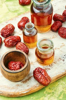 Healing tincture from unabi fruit or jujube.Chinese medicine