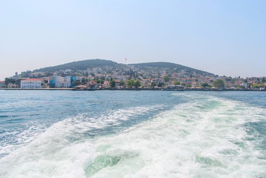 View of the Prince's Islands and the Sea of Marmara from the ferry boat