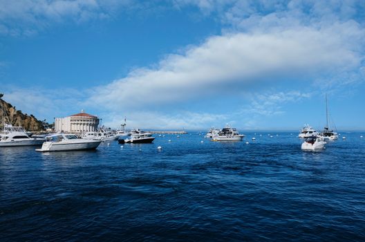 Avalon Casino and Harbor Under Nice Skies