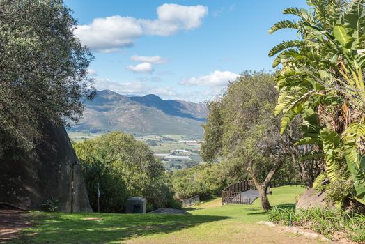 An indigenous garden with viewing deck at the Afrikaans Language Monument at Paarl in the Western Cape Province