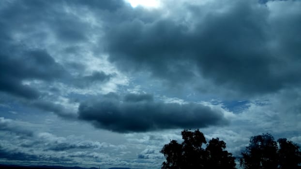 the monsoon clouds in the evening