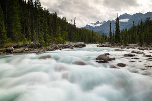 Image of the raging current on Mistaya Canyon, Banff National Park, Icefield Parkway, Alberta, Canada