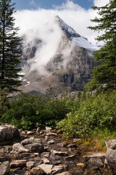 Small creek within the Rocky Mountains close to Lake Louise, Banff National Park, Alberta, Canada