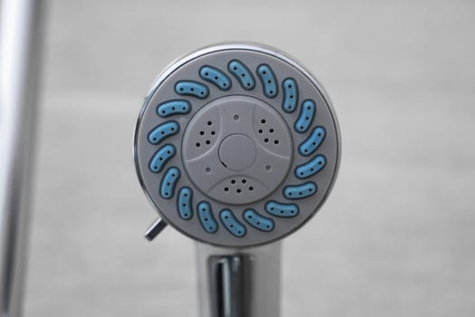 Modern shower head in modern bathroom. Shower head in bathroom with water spray or water flow. Feeling relax and enjoy in private bathroom. Fresh water flow from shower head for cleaning body dirty