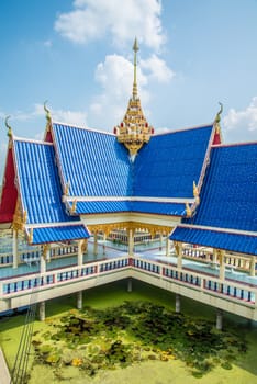 Thailand pavilion is surrounded by water