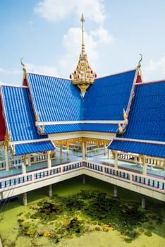 Thailand pavilion is surrounded by water