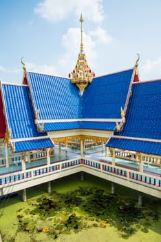 Thailand pavilion is surrounded by water