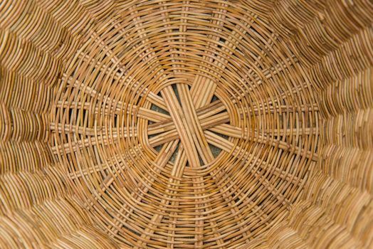 Striped wicker baskets for background.
