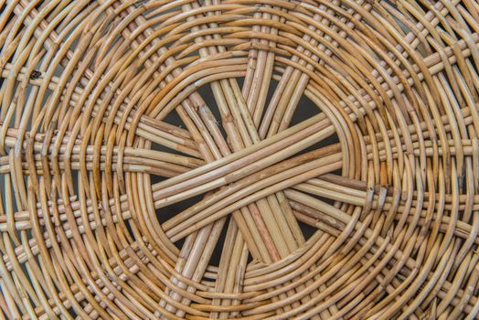 Striped wicker baskets for background.