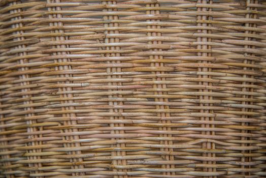 Striped wicker baskets for background.