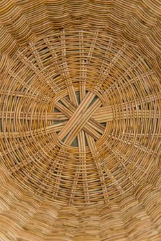 Striped wicker baskets for background.