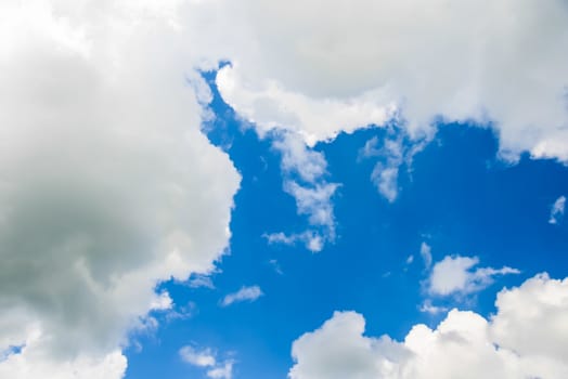 Clouds and blue sky for background.