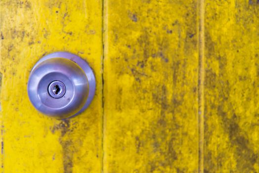Oil slick on old wooden door for background.