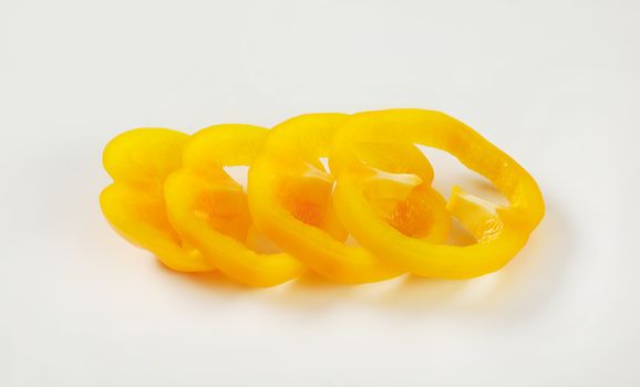Slices of yellow bell pepper