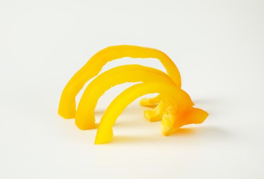 Thin slices of yellow bell pepper