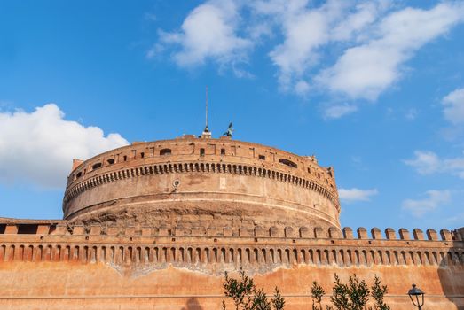 Mausoleum of Hadrian, known as the Castel Sant'Angelo in Rome, Italy.