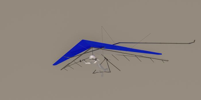 3d illustrator, 3d rendering, Symbol of the  glider