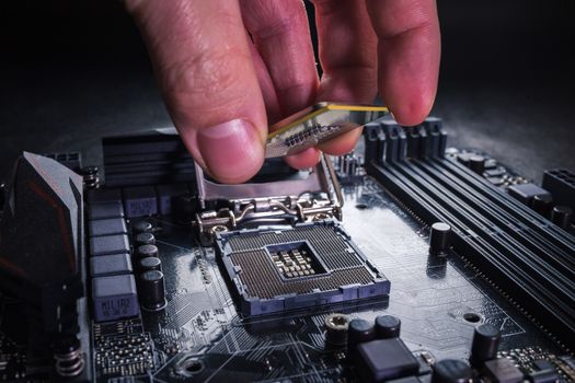 Installing modern central processor unit into motherboard