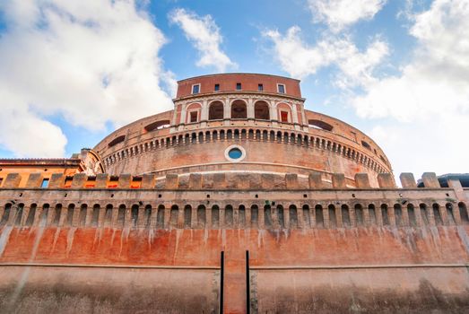 Mausoleum of Hadrian, known as the Castel Sant'Angelo in Rome, Italy.