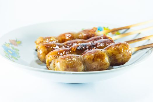 sausage on white background, Thai food
