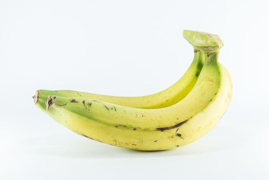 Banana on white background.