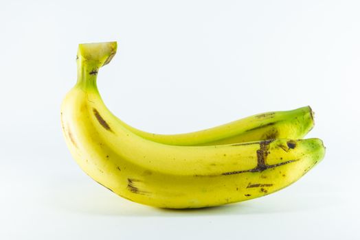 Banana on white background.
