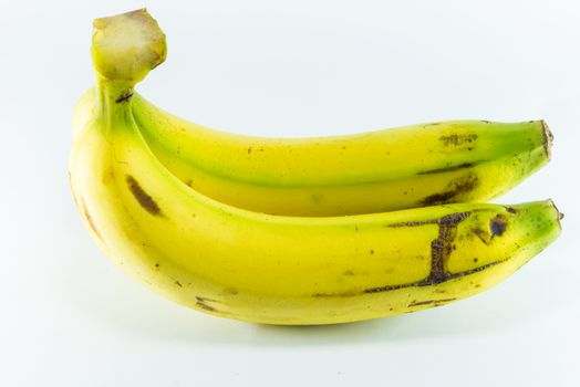 Banana on white background.