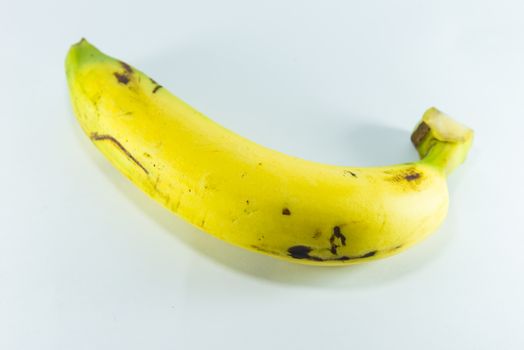 Banana on white background.