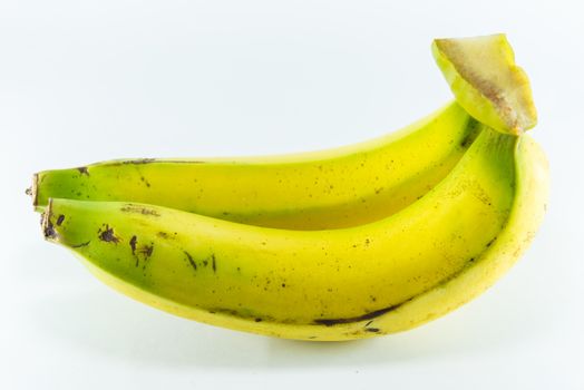 Banana on white background.