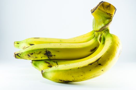 Banana on white background.