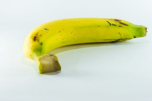Banana on white background.