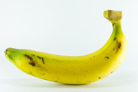 Banana on white background.