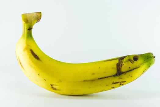 Banana on white background.