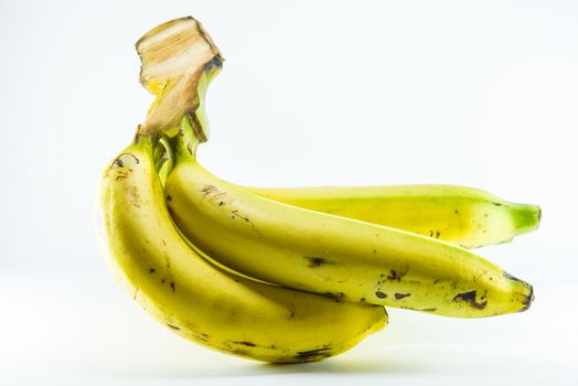 Banana on white background.