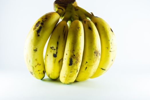 Banana on white background.