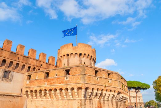 Fragment the Castel Sant'Angelo in Rome, Italy.