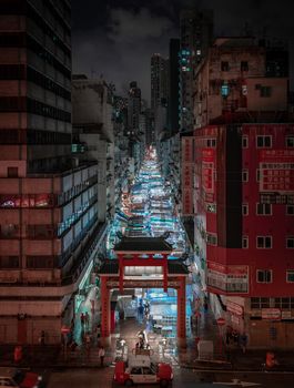 View of the street of a Tokyo district